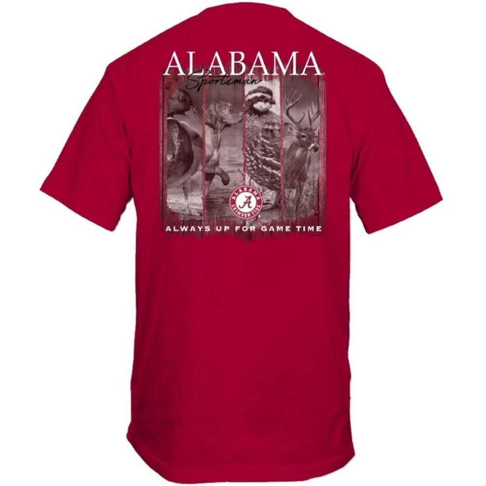 Alabama Crimson Tide T-Shirt - Sportsman Hunting Deer Duck Quail - Tee